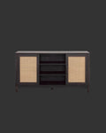 Springwood Cane TV Stand for Tv'S up to 65", Charcoal Finish