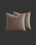 Velvet Throw Pillow Covers 18X18 Inch, Pack of 2 - Coffee, Super Soft Decorative Square Cushion Cases Modern Luxury Home Decor for Sofa,Couch,Bed,Chair