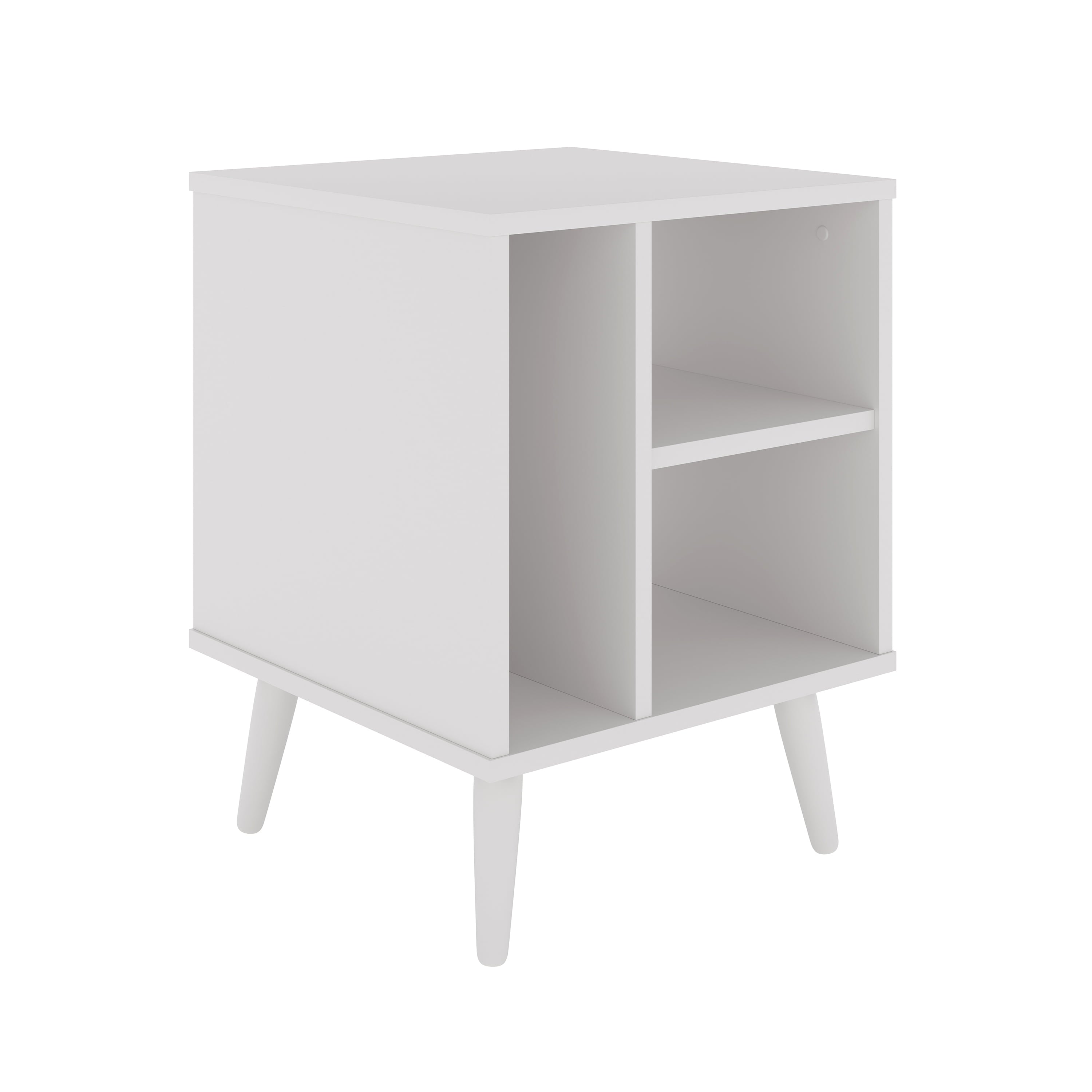 Warwick Mid-Century Modern Nightstand, White