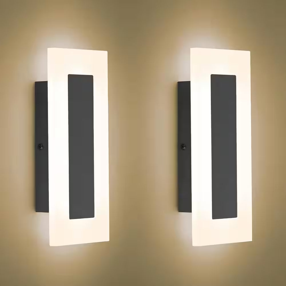 Home Lighting Black-Warmlight-008 Modern Plug Wall Sconce for Bedroom