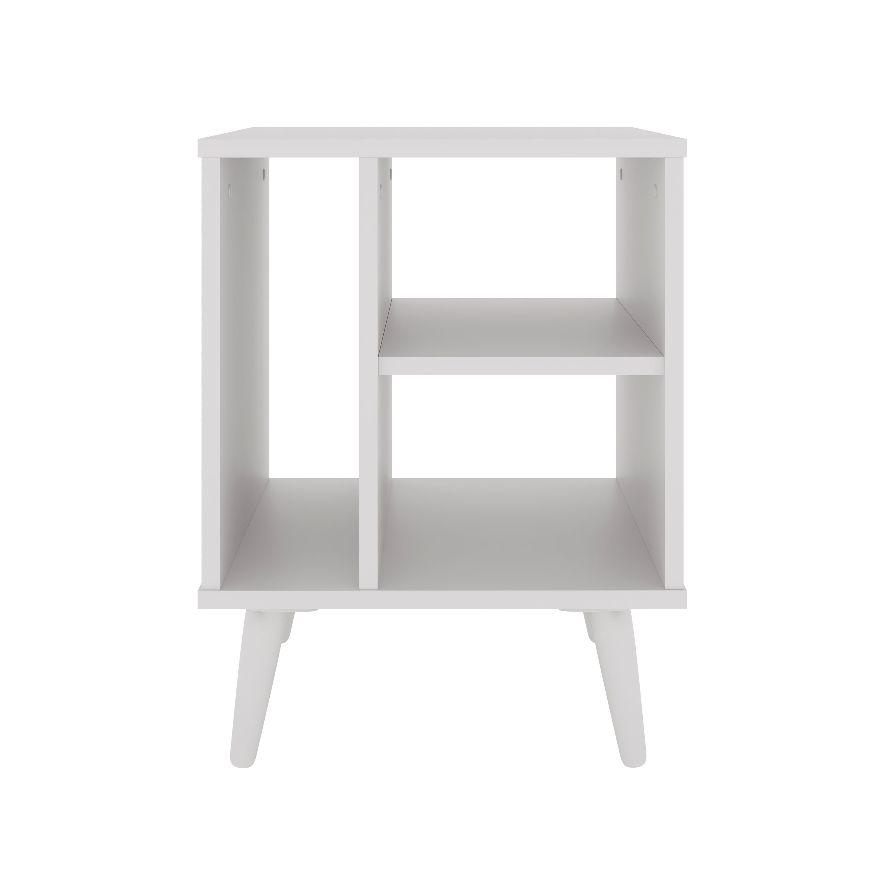 Warwick Mid-Century Modern Nightstand, White