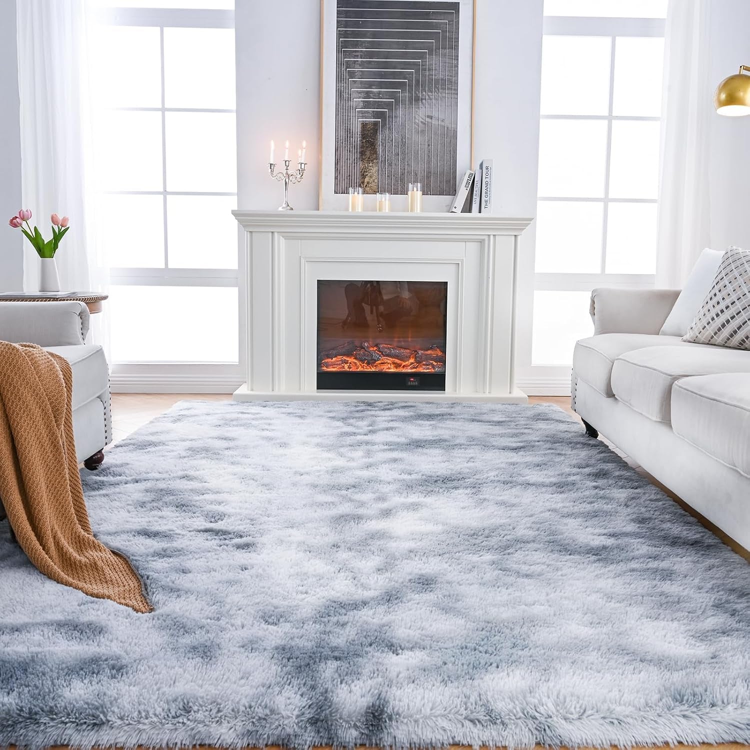 Area Rugs 9X12 Living Room: Spacious Decor for Living Room | Large Plush Fluffy Carpet for Living Room