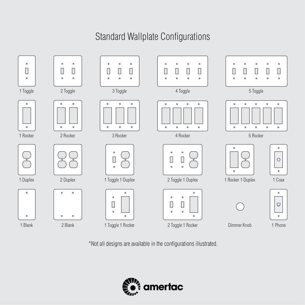 68DDB Manhattan Wallplate, 1 Duplex, Cast Metal, Aged Bronze, 1-Pack