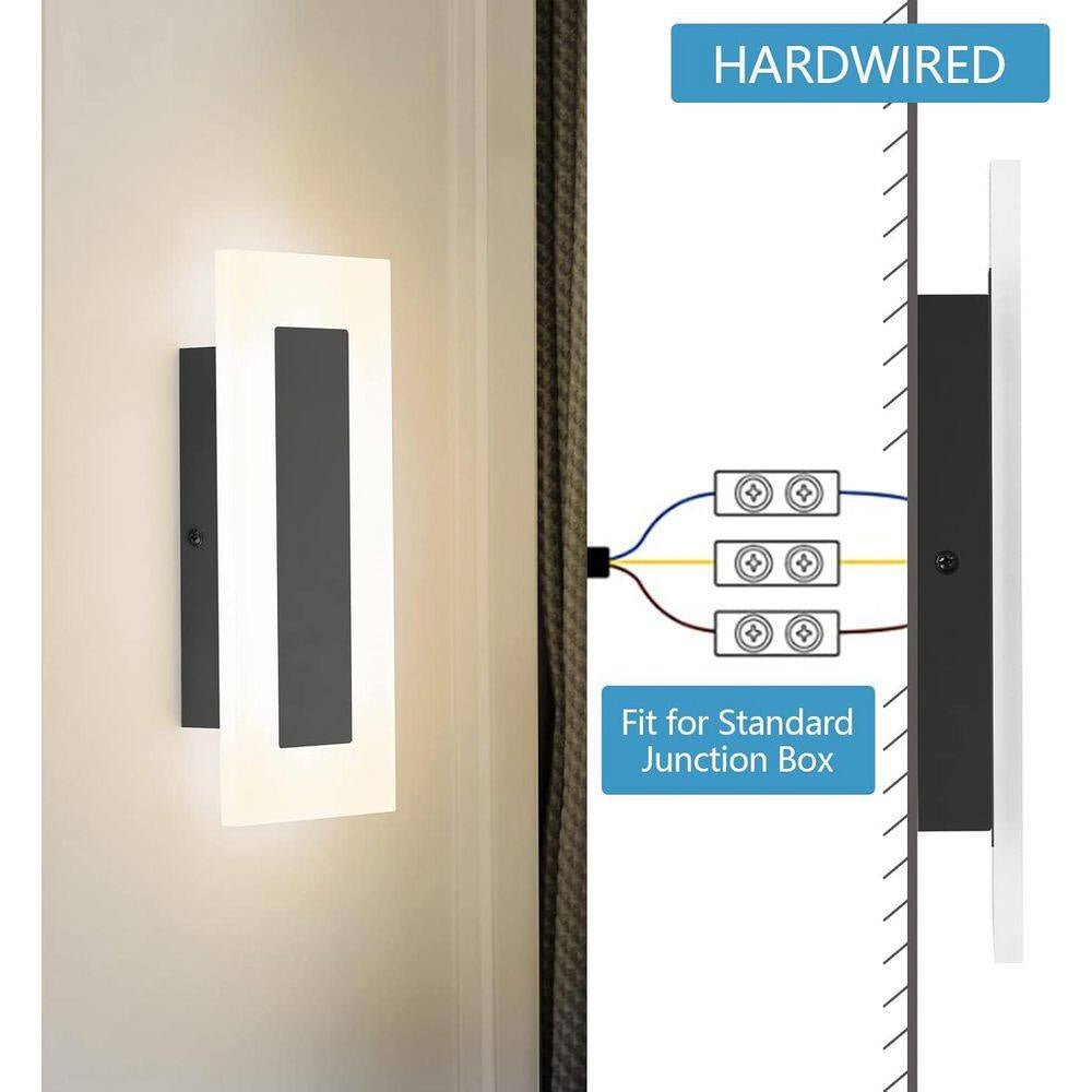 Home Lighting Black-Warmlight-008 Modern Plug Wall Sconce for Bedroom