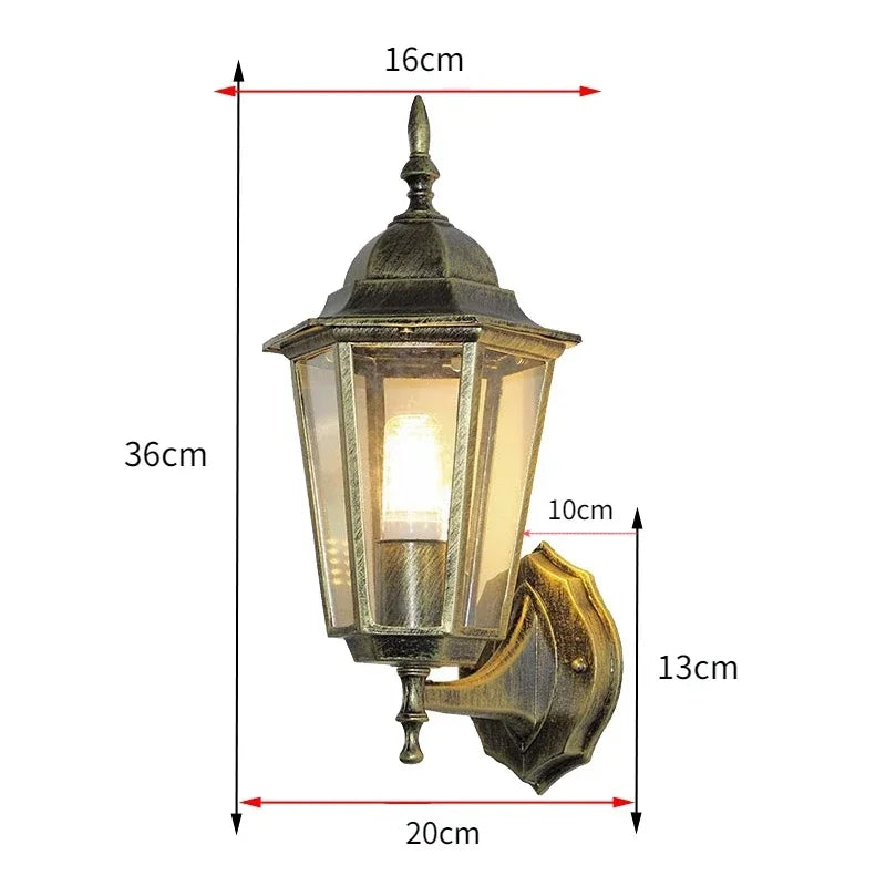 Waterproof Outdoor Light Nordic Corridor Balcony Wall Lamp Retro Garden Outdoor Decorative Lights Modern Outdoor Lighting