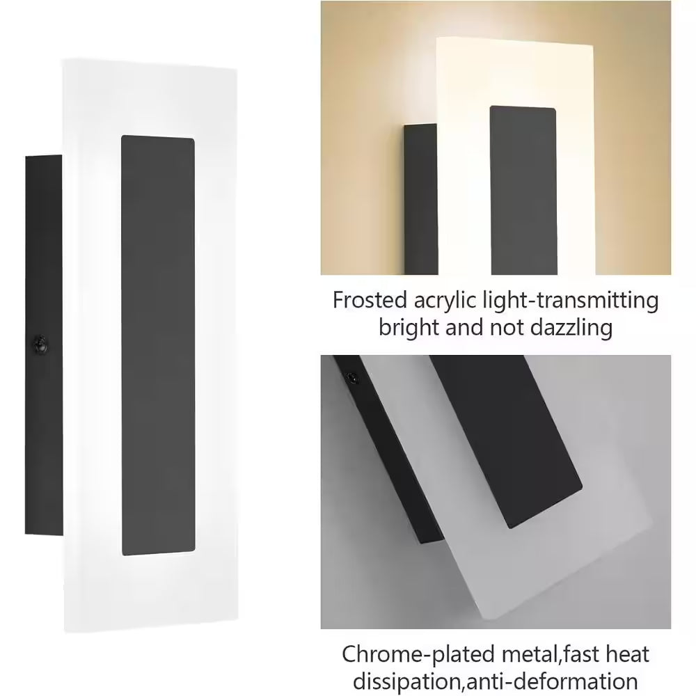Home Lighting Black-Warmlight-008 Modern Plug Wall Sconce for Bedroom