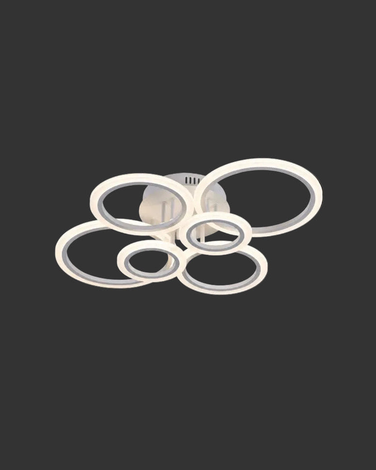 Modern LED Chandelier Home Lighting Ring Ceiling Mount Chandelier Living Room Bedroom Lighting Lustre Ceiling Pendant Lamp