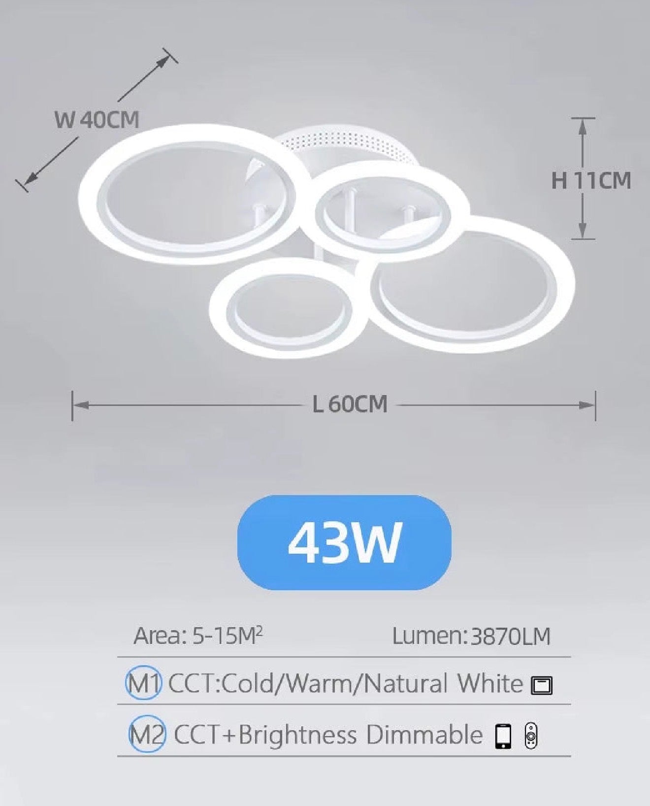 Modern LED Chandelier Home Lighting Ring Ceiling Mount Chandelier Living Room Bedroom Lighting Lustre Ceiling Pendant Lamp
