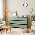6 Drawer Bedroom Dresser, Chest of Drawers for Bedroom,Dressers with Handleless Design, Green