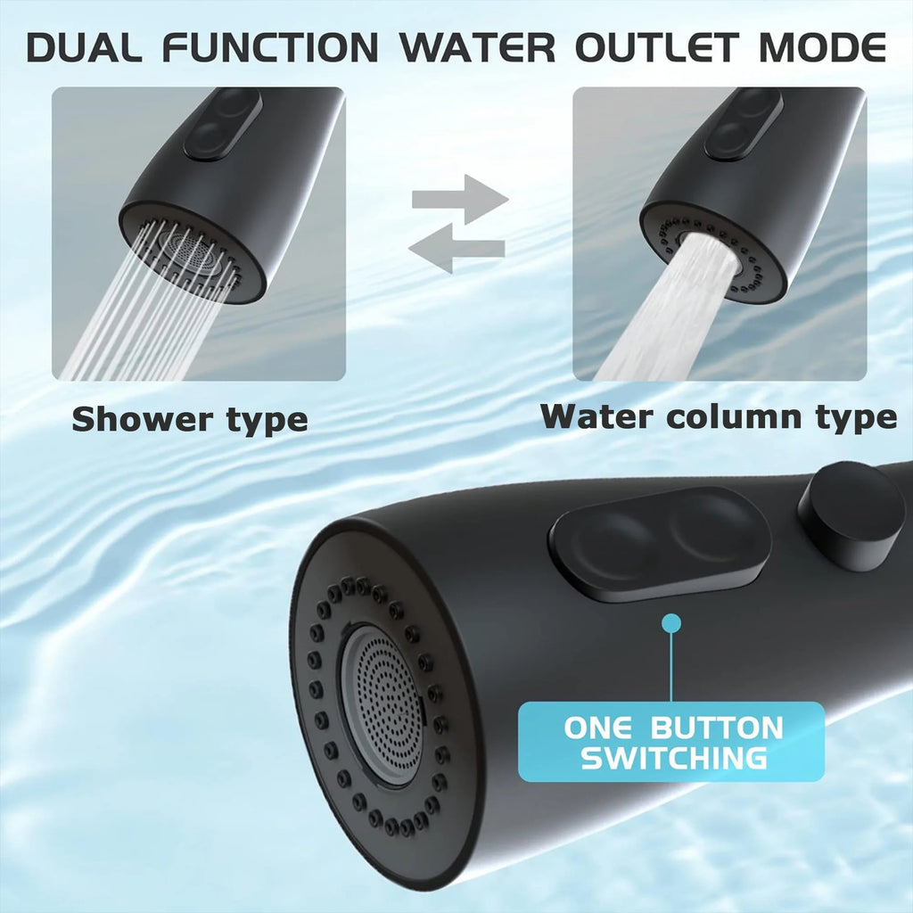 Kitchen Faucets-Kitchen Sink Faucet -Kitchen Faucet with Pull down Sprayer-Stainless Steel