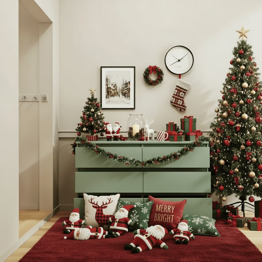 6 Drawer Bedroom Dresser, Chest of Drawers for Bedroom,Dressers with Handleless Design, Green